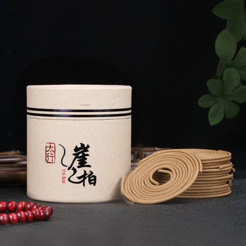 4-Hour Sandalwood & Mugwort Coil Incense (120 Pcs) with Burner - Indoor Long-Lasting Scent & Toilet Deodorizer