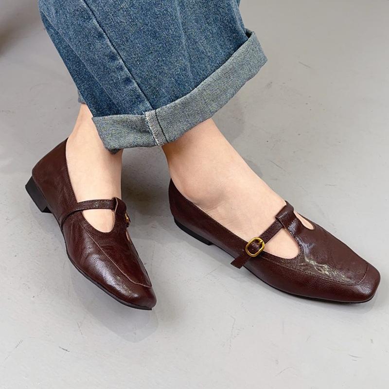 Модные туфли Мэри Джейн из коровьей кожи — фото 5