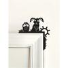 Easter Bunny On Bicycle Wooden Door Frame Decoration, Black - Suitable For Door And Window Corners, 5 Styles Available, 1 Pc