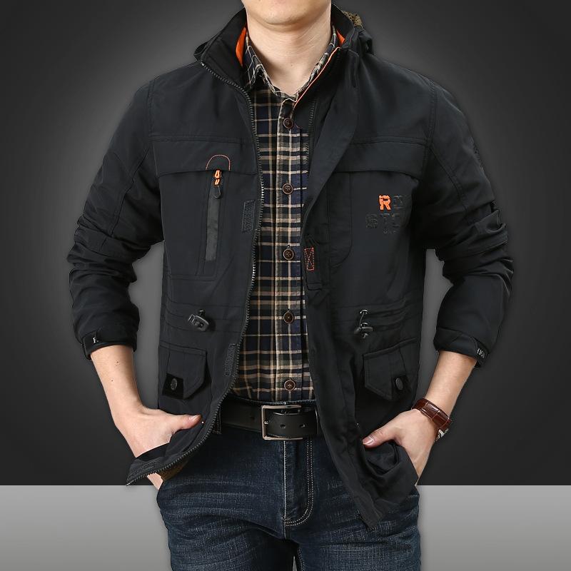 New Men's Jacket Spring and Autumn Large Size Men's Outdoor Casual Charging Top Jacket Jacket