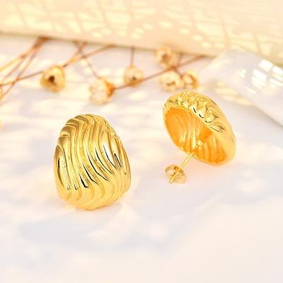 Leichter Luxus Persönlichkeit Plissierte Ohrringe Modische Temperament Ohrringe High-End Schmuck