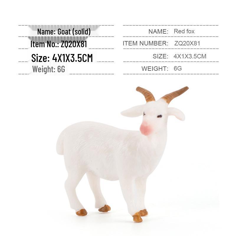 Desktop Farm Animal Models: Puppy, Sheep, Rabbit, Chicken, Duck, Goose Ornaments