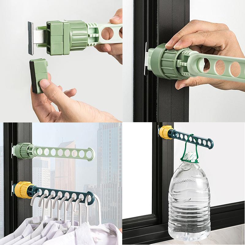 Clothes Drying Artifact Portable Hanging Drying Rack Window Clothesline Extendable Outdoor Outdoor Laundry Rope