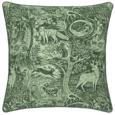 Winter Woods Chenille Animals Cushion Cover