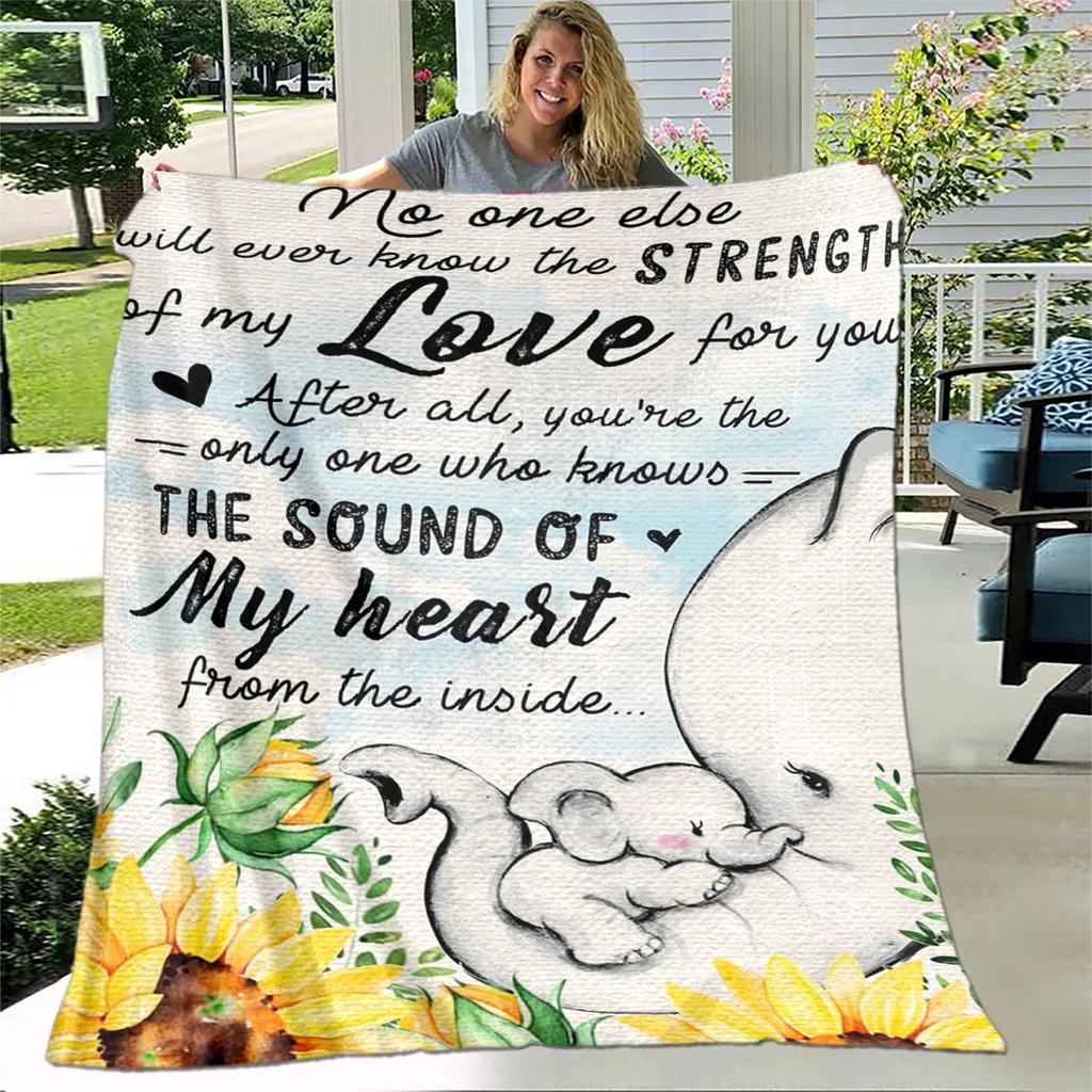 To My Daughter Son Letter Gift HD Blanket,Soft Throw Blanket for Home Bedroom Bed Sofa Picnic Travel Office Cover Blanket Kids