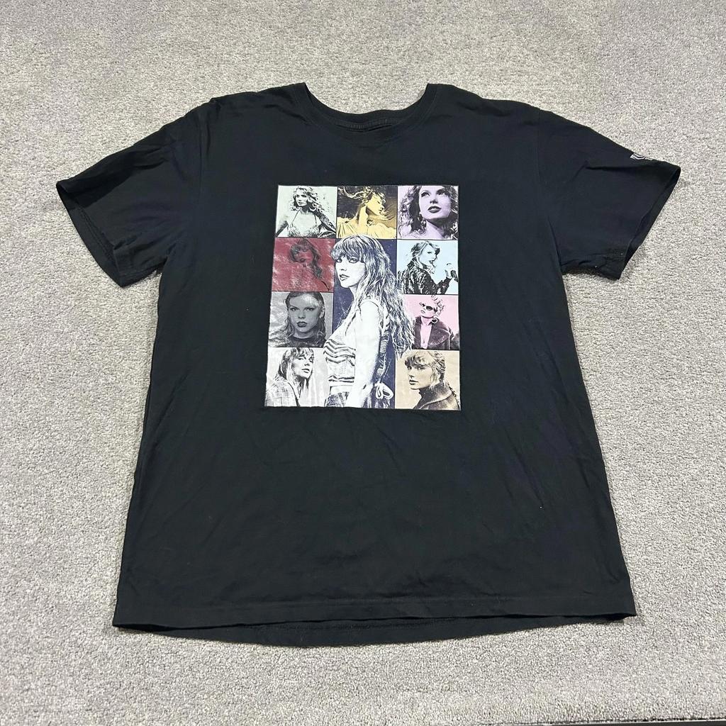 Taylor Swift T Shirt Mens L Black The Eras Tour Concert Music Graphic Tee