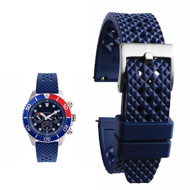 

Класичний дихаючий силіконовий ремінець для спортивних годинників 20 мм 22 мм Для будь-яких годинників Гумовий ремінець для чоловічих аксесуарів Rolex Omega Швидке звільнення 22mm