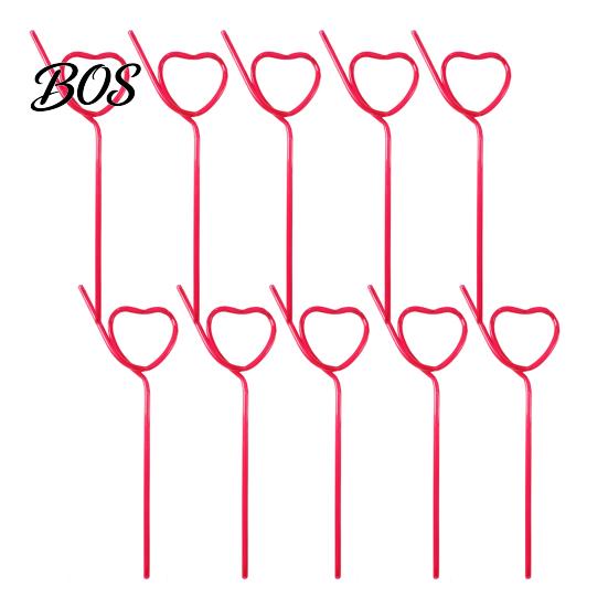 Ultra-long Curved Straws 10PCS PET Straws, Reusable Creative Shapes Fun Plastic for Kids Adults Party Games Smoothies Juice Drinks Drinking