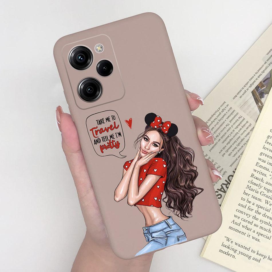 Silicone Case For Xiaomi Poco X5 Pro Pilot Bear Back Cover For POCOX5 X5Pro 5G Poco X 5 Pro Soft Matte Protective Phone Cases
