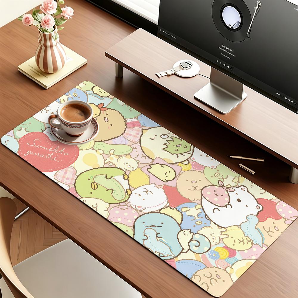 Anime S-sumikko Mouse Pad Anti Slip Rubber Edge Locked Thickened Laptop G-gurashi  Gaming Desk Mat