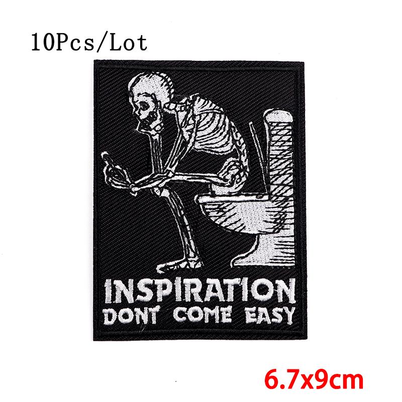 

10 шт./лот Панк Животное Патч Вышитые Нашивки Для Одежды Вышивка Патч Пришивные Нашивки На Одежду DIY Липучки