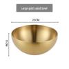 Korean Style Large Stainless Steel Bowl for Salads, Soups, Noodles, BBQ, and Bibimbap Cooking