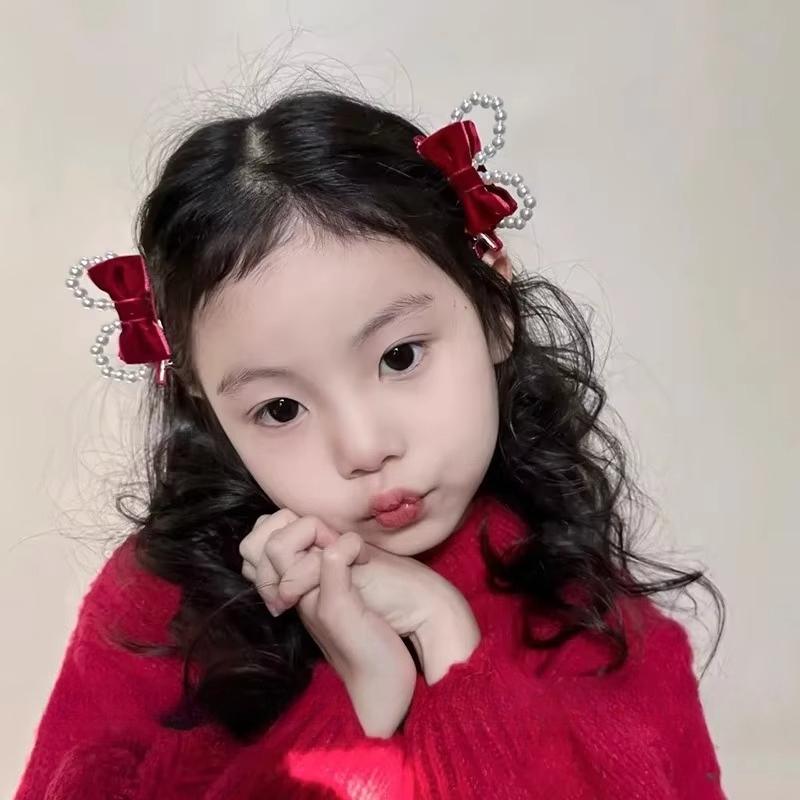 2pcs/set Double-Sided Bow Hair Clips with 3D Bunny Ears Baby Girl Duckbill Clips Cute Hairpins for Toddlers Hair Accessories