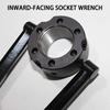 Adjustable Double-Pin Spanner Wrench with 180mm Opening Tool Steel Construction for Installing and Removing Round Nut Holed Locking Nut