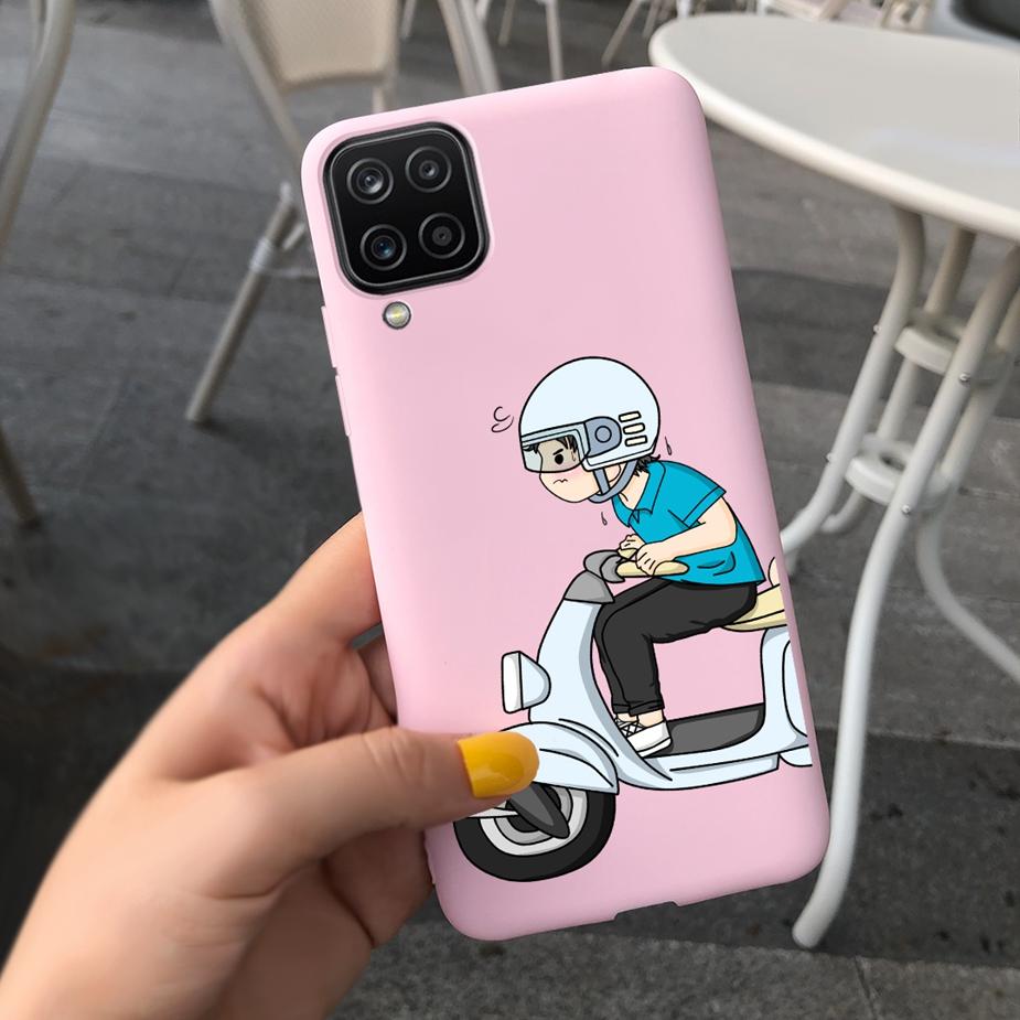 Für Samsung Galaxy A12 Hülle M12 F12 Cue Süßigkeiten Bemalte Abdeckung Weiche Silikon Handyhülle Für Samsung A12 M 12 GalaxyA12 Coque Bumper