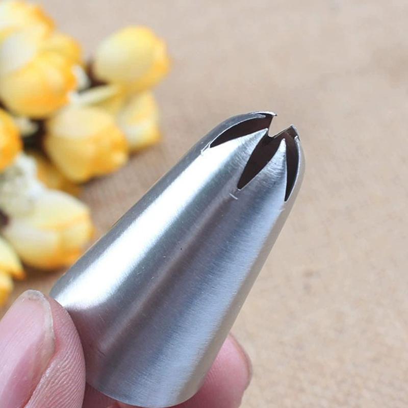 Pastry Stainless Steel Piping Nozzle Cupcakea Fondant Cake Cream Decorating Props 2 Size Available Home Kitchen Baking Tools ZYF