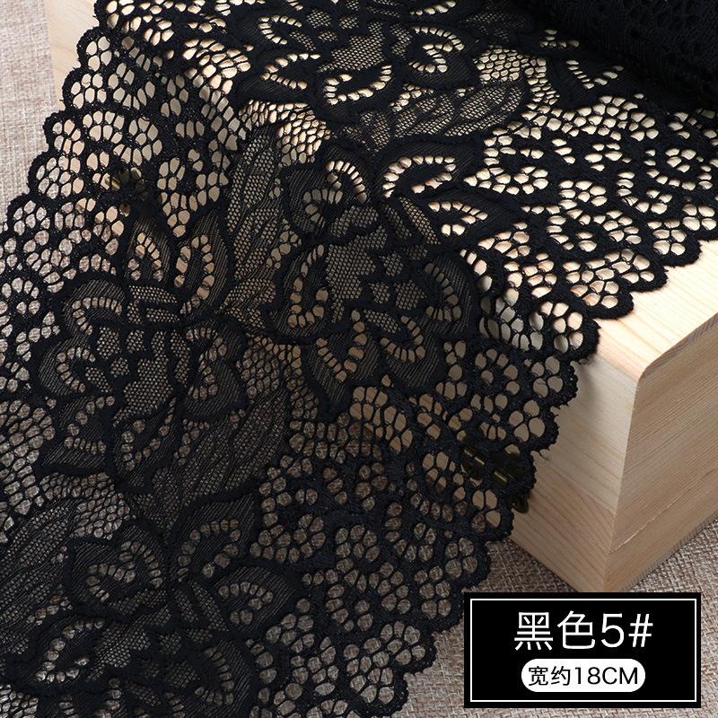 Koronka Koronka Ubrania Dekoracyjne Spódnica Tkanina Akcesoria Tkaninowe Czarno-Białe Ręcznie Robione DIY Szeroka Koronka z Koronkową Krawędzią