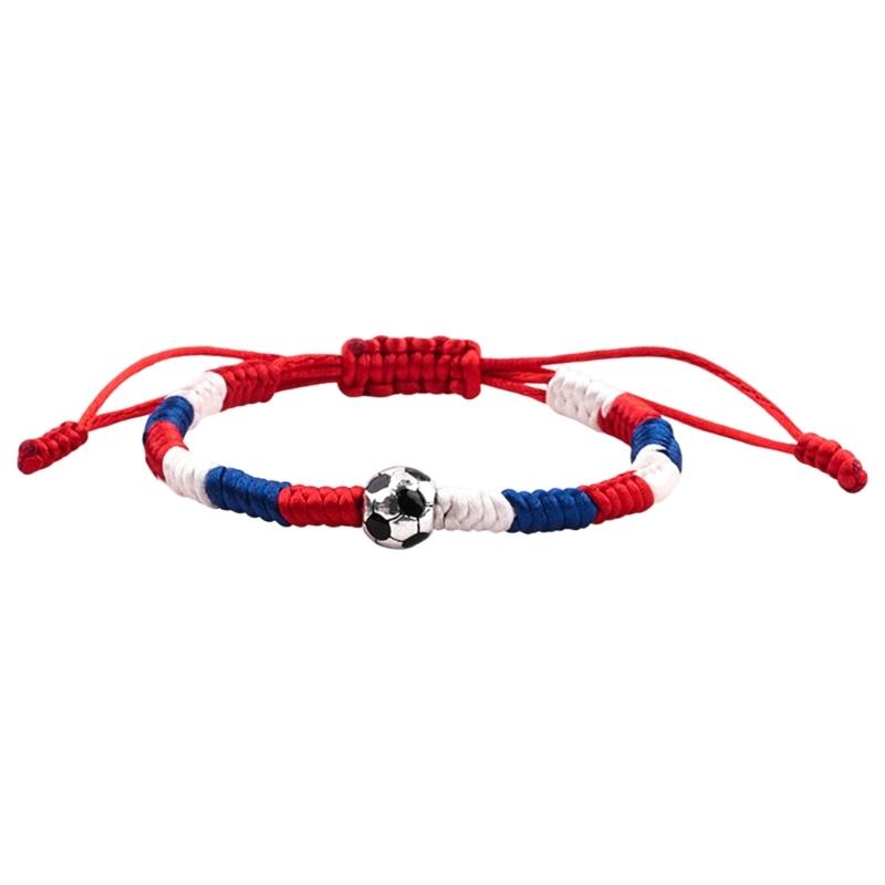 Comfortable Fit Sports Braided Bracelet for Any Occasions Featuring Adjustable Designs Football Tennis Cycling