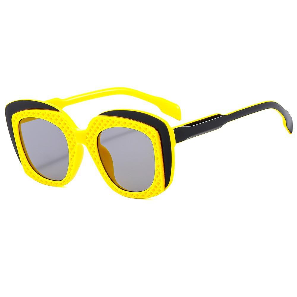 

Color matching hip hop personality hipster sunglasses for men and women all match casual temperament funny sunglasses Other