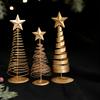 3Packs Vintage Golden Metal Christmas Trees - Mini Star Tabletop Decor,Decor for Home,Office And Party Arrangements