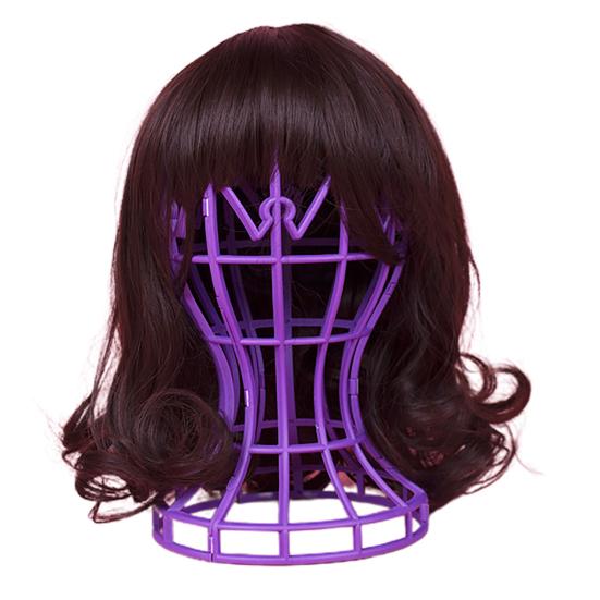 Holičský držák na paruku dutý bez uzlíků z umělé hmoty pro ženy na prodloužení vlasů stojan na paruku