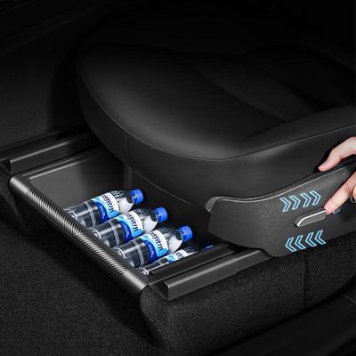 Tesla Model Y Under-Seat Double-Layer TPE Storage Box Organizer.