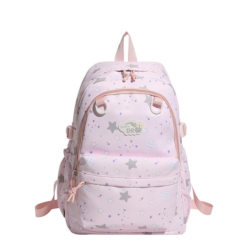 Schoolbag1011 New Schoolbag Female Cute Small Fresh Literary Versatile Casual Little Stars Shining Girl Student Backpack