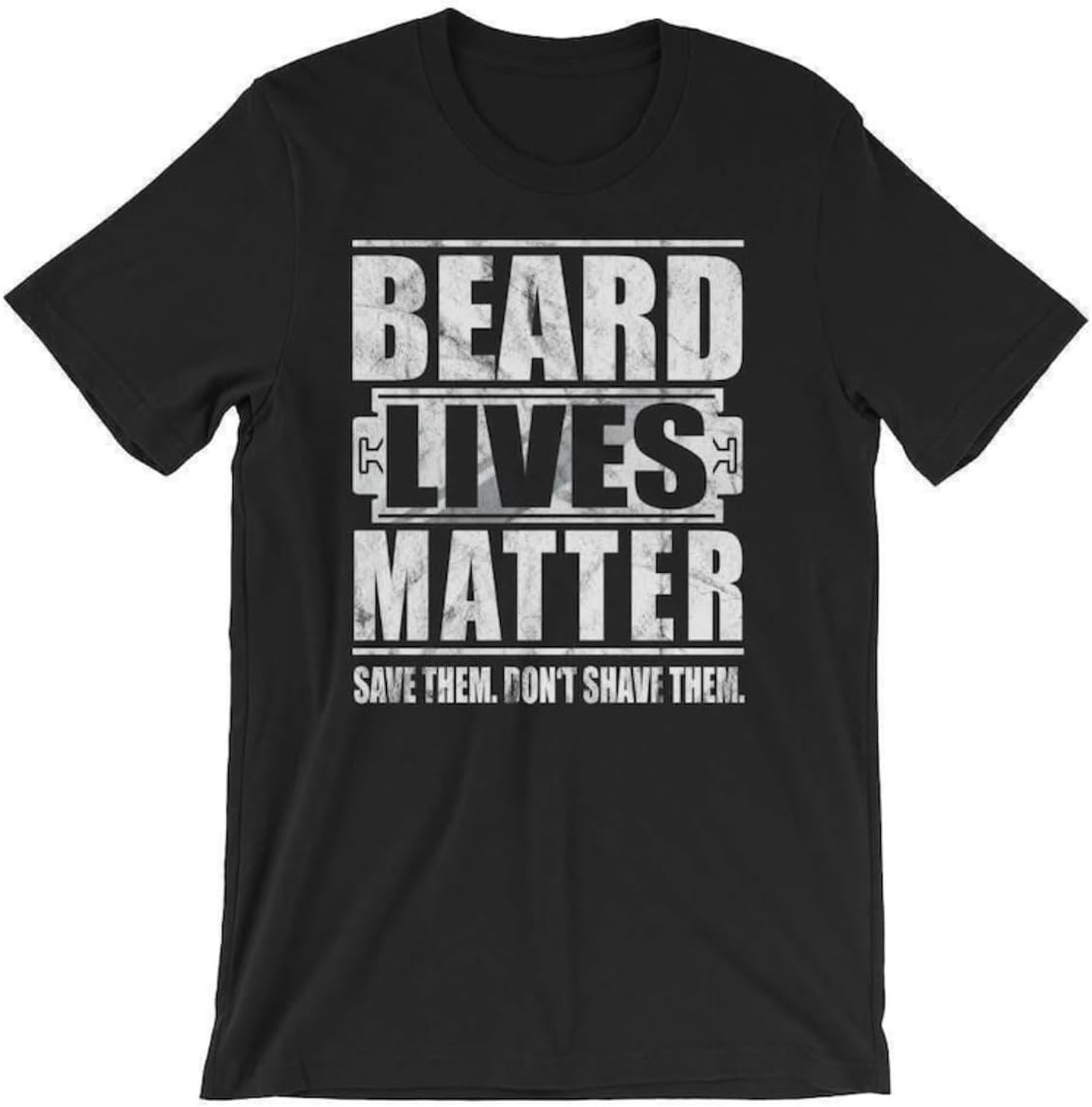 Men s Funny Black T - Shirt with Beard Lives Matter Slogan - Ideal Gift for Bearded Men S