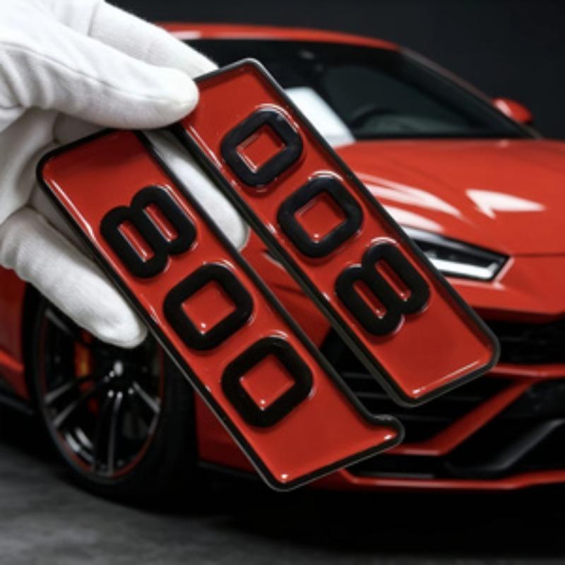 3D Stereo 800 Car Sticker Universal Modified Body Rear Emblem Decorative Sticker Scratch Cover Waterproof and High Temperature Resistant
