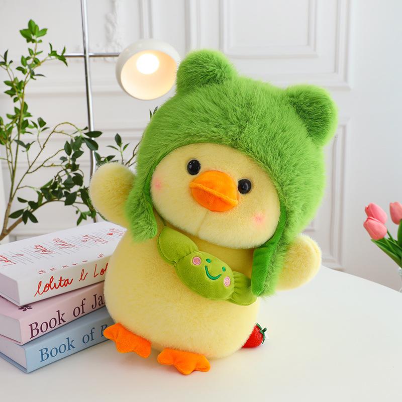 

New Internet celebrity spring outing duck plush toy cute transformation duck doll children s birthday gift 24cm---0.15kg жовтий