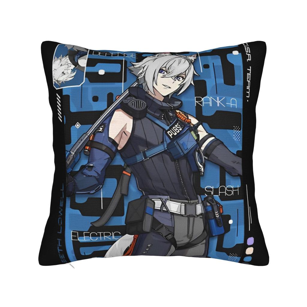 Zenless Zone Zero Ellen Joe Chibi Head Morcaworks Pillowcase Soft Polyester Cushion Cover Decoration Pillow Case Cover Car