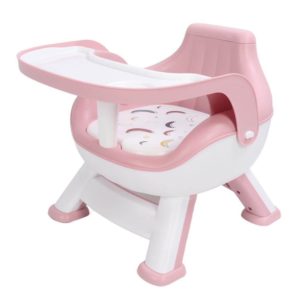 Baby Eating Chair with Double Layer Tray Squeaky Cushion Backrest Multifunctional Kids Dinning