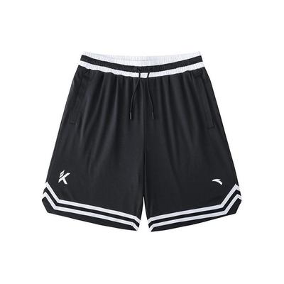 Color Block Printed Lace-Up Casual Shorts Men Shorts Black 952421307-2