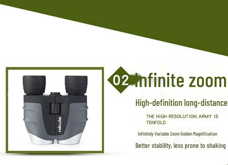 Nikula 10-30x25 High Magnification Dual-Barrel Zoom Binoculars