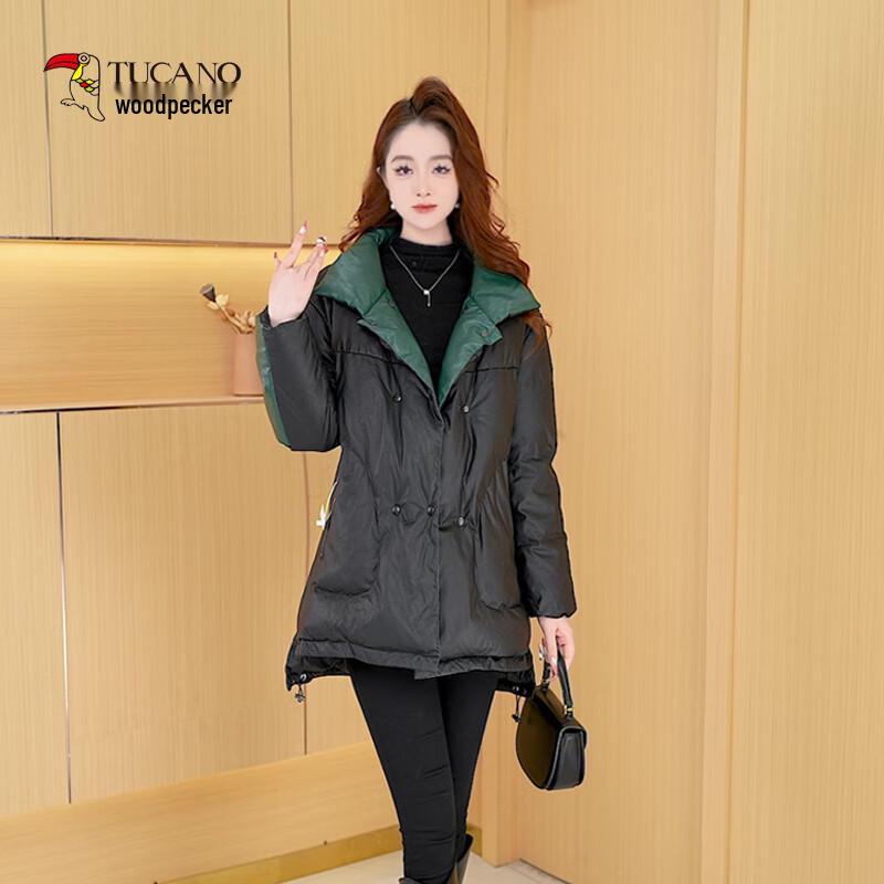 

Woodpecker 2025 Korean Style Mid-Length Down Jacket 4XL