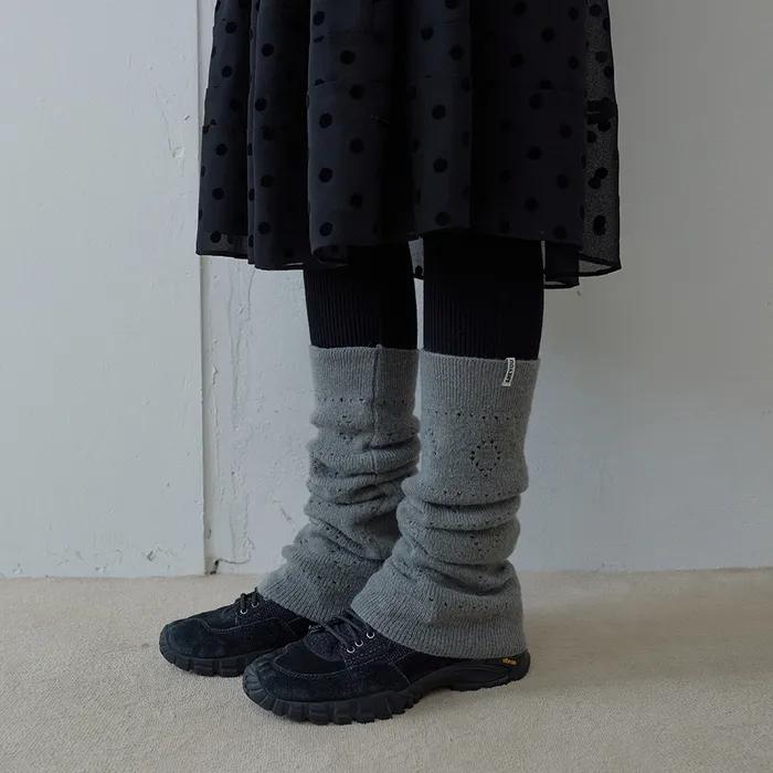 WOOL KNIT LEG WARMER (3COLOR)