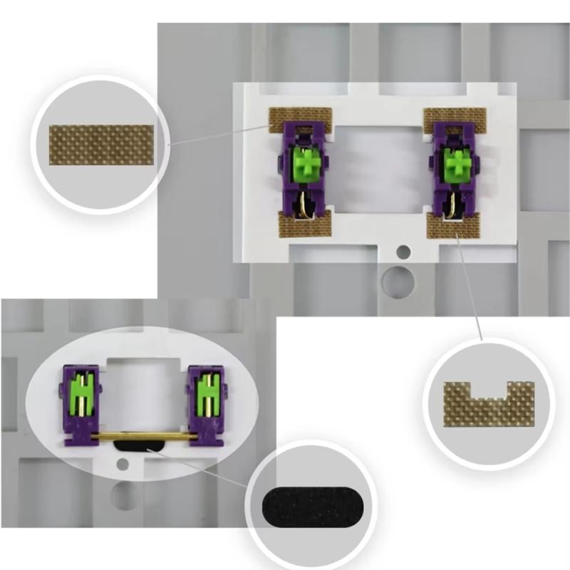 Mechanical Keyboard Steel Plate Satellite Shaft Repair Gasket Satellite Shaft Lower Pad Stabilizers Pad Repair Tool