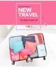 Conjunto de Armazenamento de Viagem de Seis Peças: Bolsas de Quatro Compartimentos para Roupa Íntima, Sacos de Grande Capacidade para Roupas e Sapatos em Mala