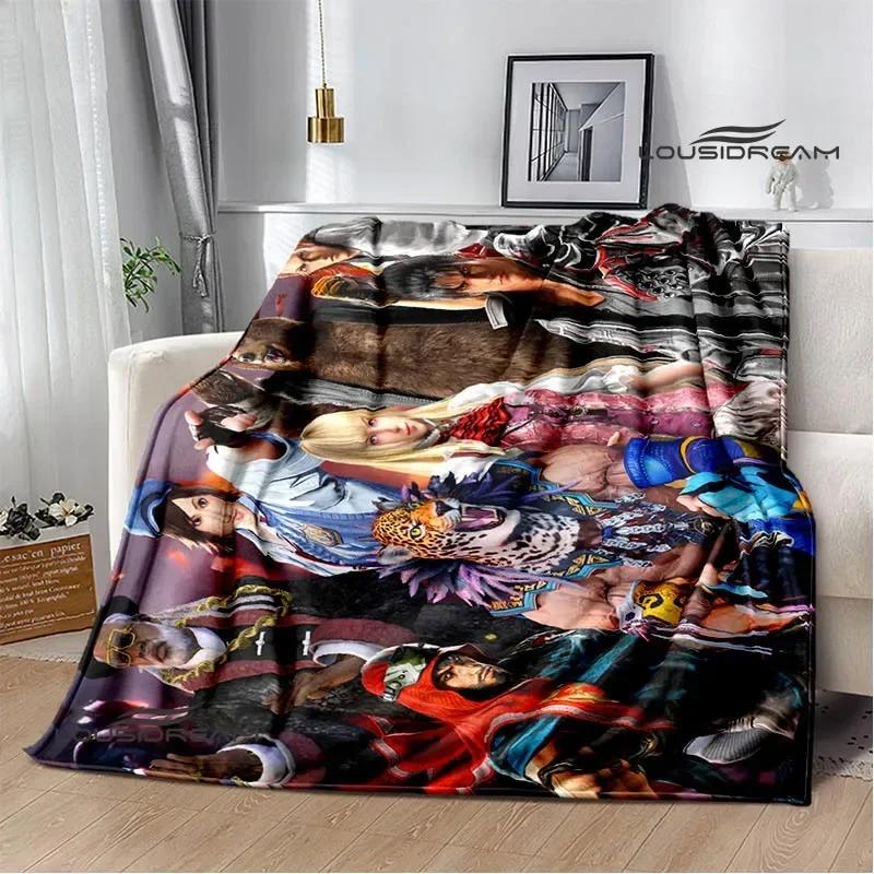 3D game tekken8 Printed blankets picnic blanket Warm blankets Flannel Soft Cozy Blanket Home travel blanket Birthday Gift
