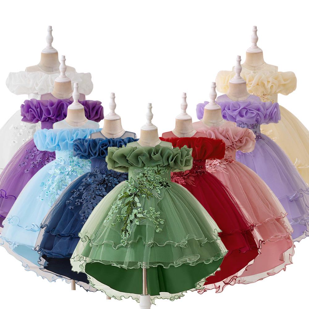 Children's Princess Embroidered Formal Piano & Party Dress