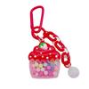Cream Strawberry Ice Cream Pendant, Cute Flowing Sand Oil Keychain, Creative Small Accessory, Bag Pendant