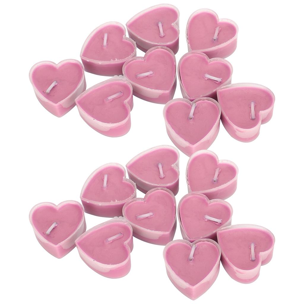 18Pcs Heart Shaped Candle Romantic Dinner Candlelight Decorations Ornaments