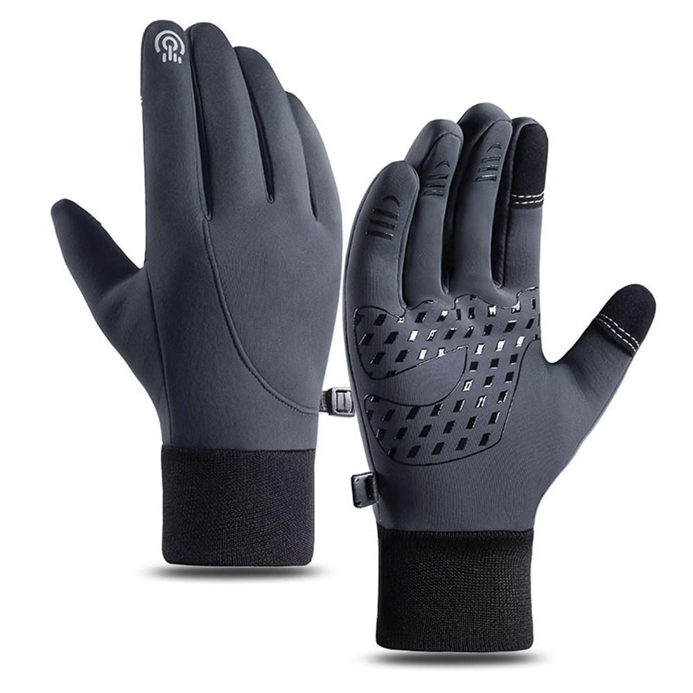 Fleece-Lined Touchscreen Winter Sports Gloves - Windproof, Non-slip, Heating for Men & Women