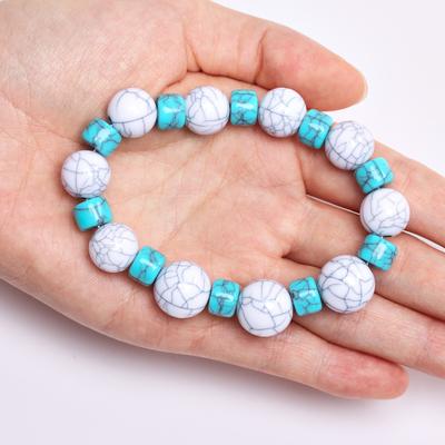 Handwork for Jewelry Making 50-5Pcs Beading Accessories Bracelet Accessories Loose Spacer Beads 6-16mm DIY Imitation Turquoise Fashion  Unique