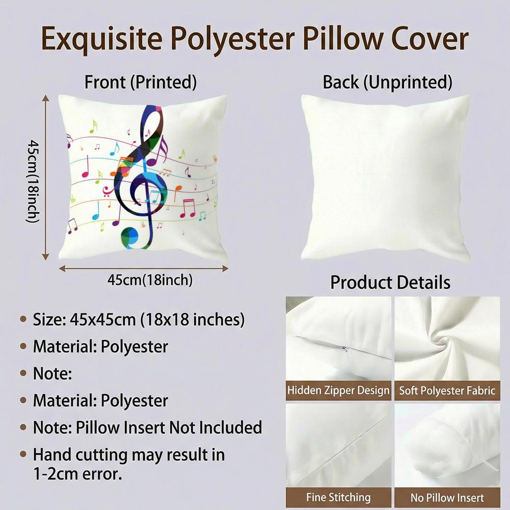 Print Sheet Music Printing Cushion Cover Decorative Cushions Covers Cover Sofa 50X50 Pillow 4 Piece 45X45 40X40 Pillowcase