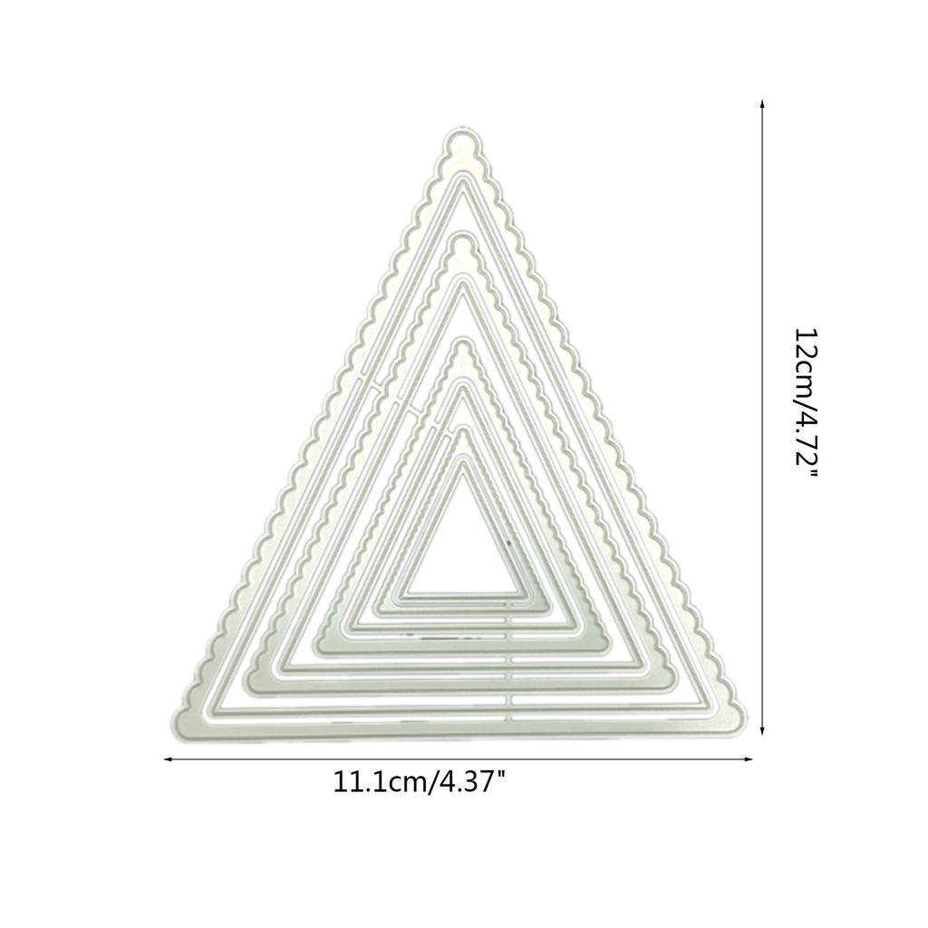 Nesting Triangular Cutting Dies Laciness Die Cuts 4.72'' x 4.37'' for Greeting Card Making DIY Scrapbooking Album Craf