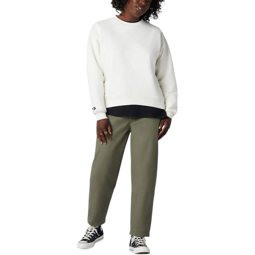 Converse Sweatshirts Unisex White Crew Neck Moderate Regular 10020755-A03