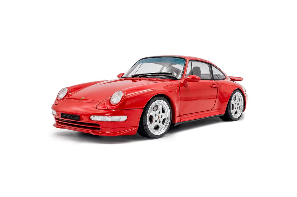SOLID O Porsche Carrera Diecast Car 1/18 Scale 911 (993) Carrera RS 1997 (Red) [Parallel Import]