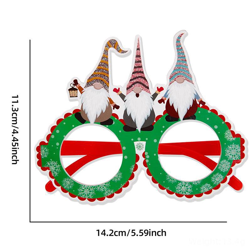 

Милые рождественские очки Санта-Клаус Снеговик Снежинка Дерево Лось Бумажные очки Рождественская вечеринка Игрушка Фото Реквизит Украшение для дома Подарок