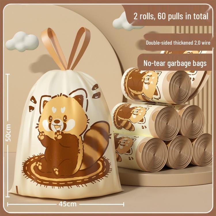 30-Pack Newcomer Special: Durable Drawstring Garbage Bags for Dormitory and Living Room 45x50cm